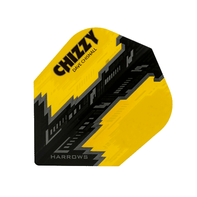Harrows - Prime Chizzy Žltá/Čierna - 100 Mikrón - Letky Na Šípky - Direct Darts - 1