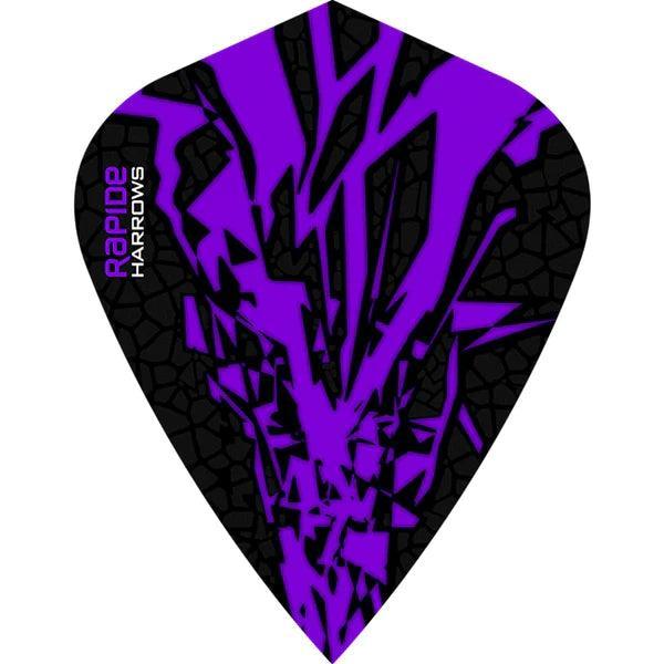 Harrows - Rapide - Fialová - Šarkana - 100 Mikrón - Letky Na Šípky - Direct Darts - 1