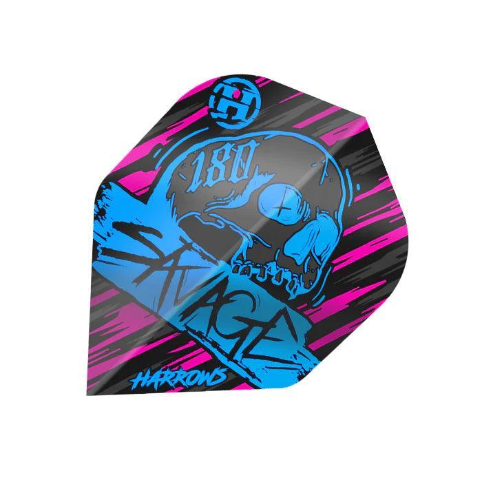 Harrows - Savage Aqua/Ružová - Letky Na Šípky - Direct Darts - 1
