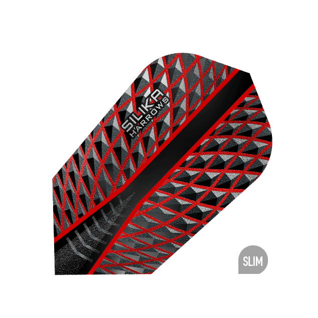 Harrows - Silika Slim Červená - 100 Mikrón - Letky Na Šípky - Direct Darts - 1