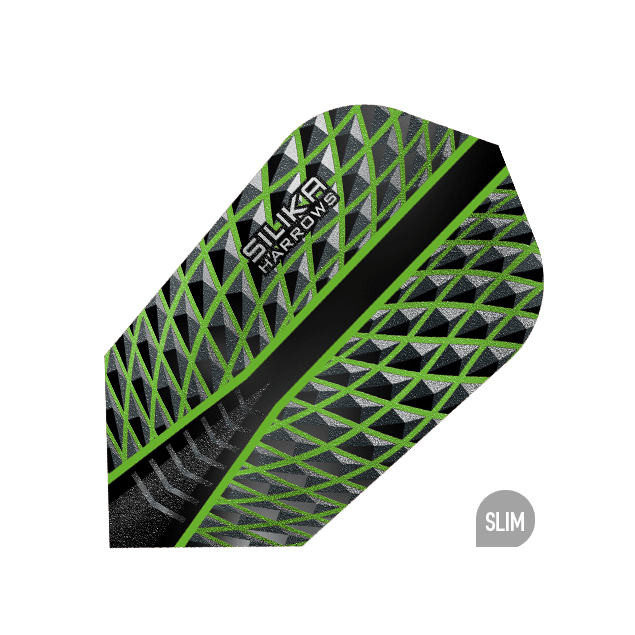 Harrows - Silika Slim Zelená - 100 Mikrón - Letky Na Šípky - Direct Darts - 1