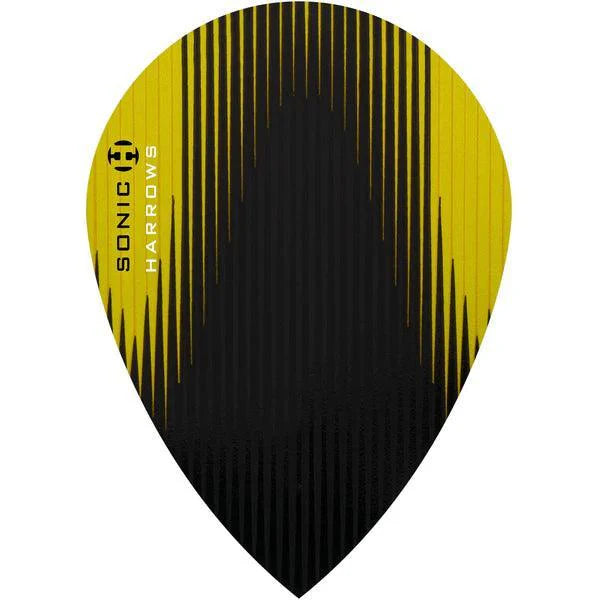 Harrows - Sonic - Žltá - Hruškovitá - 100 Mikrón - Letky Na Šípky - Direct Darts - 1