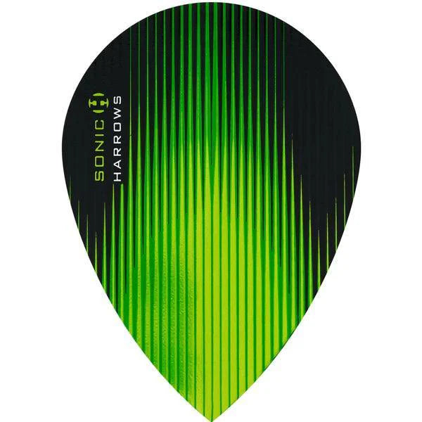 Harrows - Sonic - Zelená - Hruškovitá - 100 Mikrón - Letky Na Šípky - Direct Darts - 1