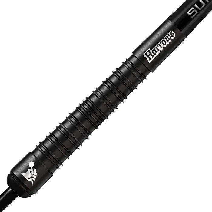 Harrows - Supergrip 90% Black Edition - Sada Steel Šípok - Direct Darts - 1