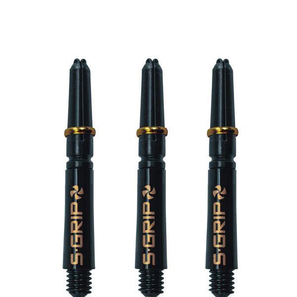 Harrows - Supergrip Spin Čierna/Zlatá - Násadka Na Šípky - Direct Darts - 2
