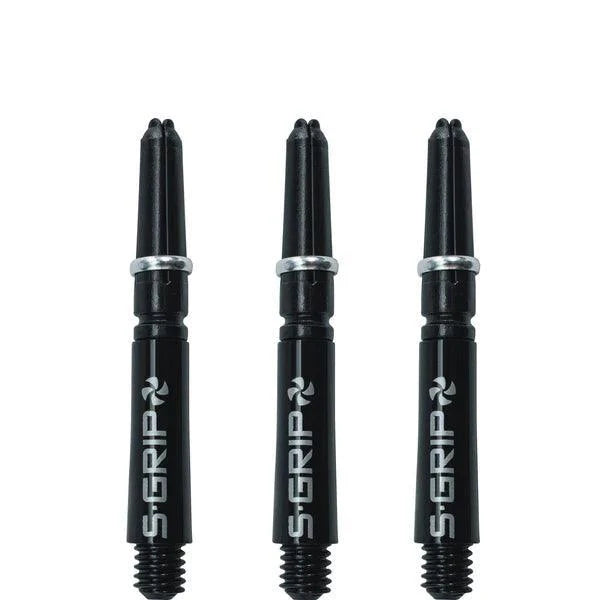 Harrows - Supergrip Spin Čierna/Strieborná - Násadka Na Šípky - Direct Darts - 2