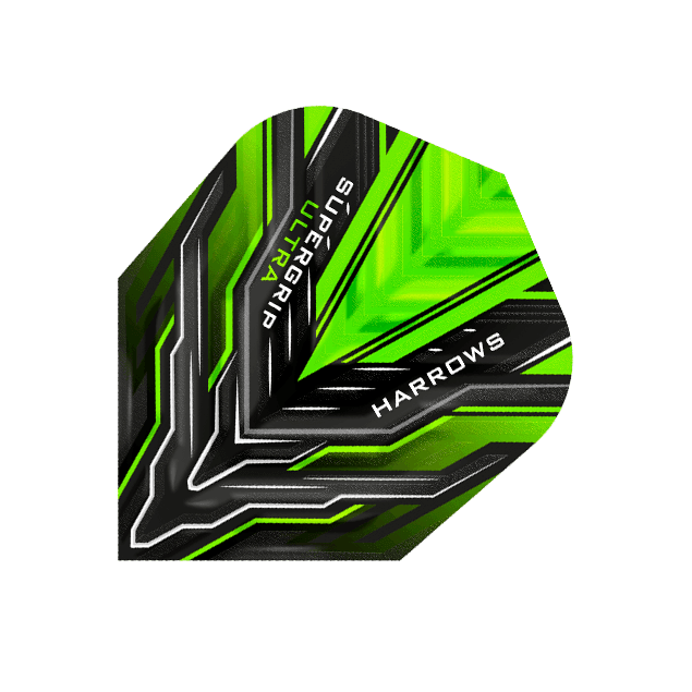Harrows - Supergrip Ultra Zelená - 100 Mikrón - Letky Na Šípky - Direct Darts - 1