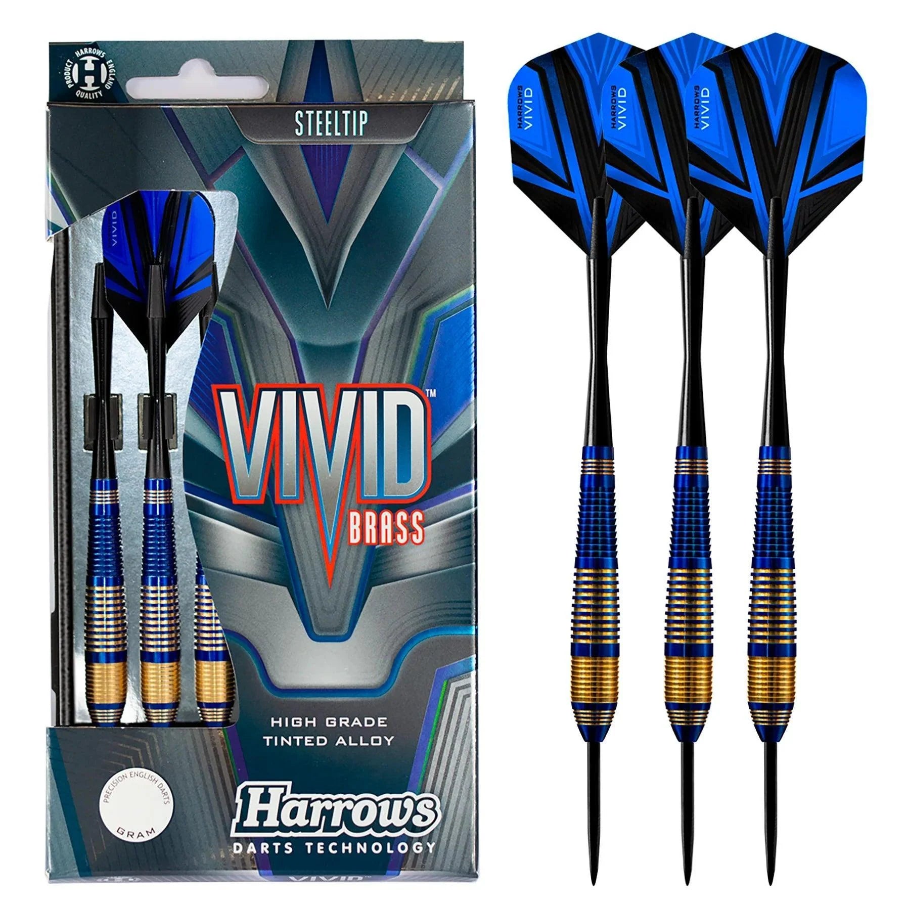 Harrows - Vivid Modrá - Sada Steel Šípok - Direct Darts - 2