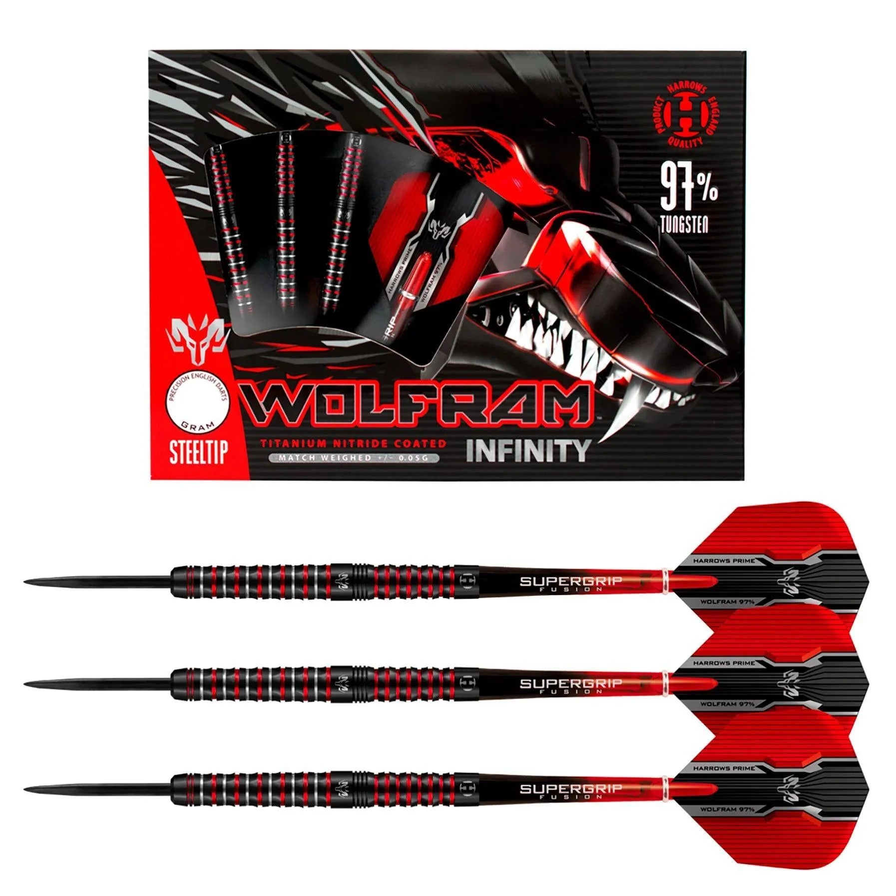 Harrows - Wolfram Infinity 97% - Sada Steel Šípok - Direct Darts - 2