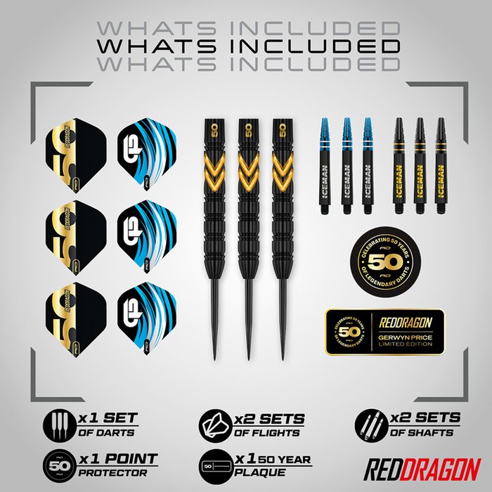 Red Dragon - Gerwyn Price 50 Years 90% - Steel Šípky - Direct Darts - 3