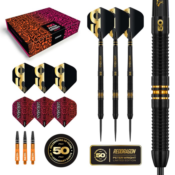 Red Dragon - Peter Wright 50 Years 90% - Steel Šípky - Direct Darts - 2