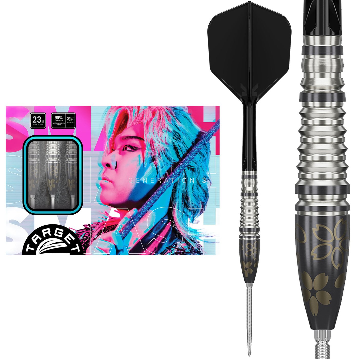 Target Japan - Charm Smash Gen3 - 90% - Steel Šípky - Direct Darts - 1