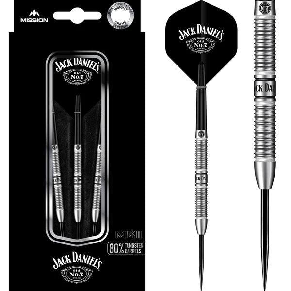 Jack Daniels - Old No7 Wolfram Šíp Ringed 80% - Sada Steel Šípok - Direct Darts - 1