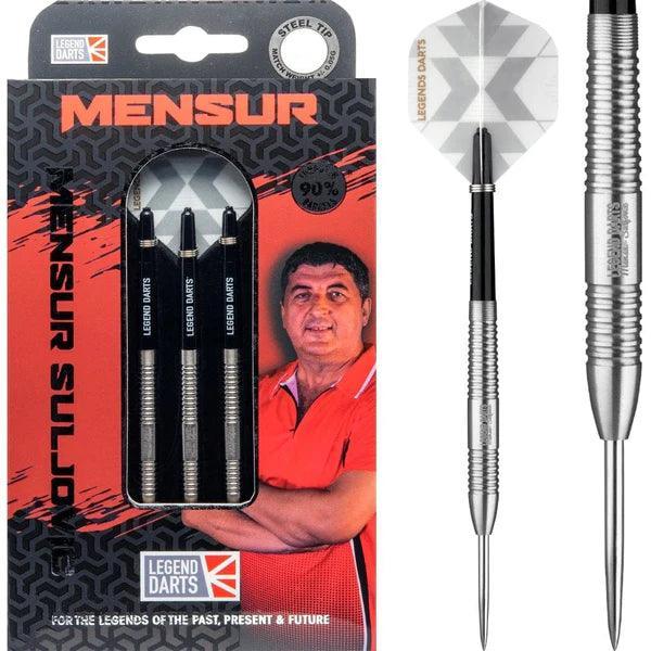 Legend Darts - The Gentle - Mensur Suljovic 90% - Strieborná - Sada Steel Šípok - Direct Darts - 1