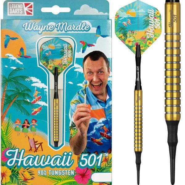 Legend Wayne Mardle - Hawaii 501 90% - Zlatá - Sada Soft Šípok - Direct Darts - 1