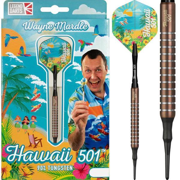 Legend Wayne Mardle - Hawaii 501 90% - Bronz - Sada Soft Šípok - Direct Darts - 1