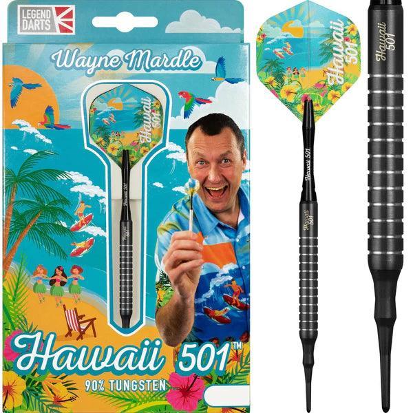 Legend Wayne Mardle - Hawaii 501 90% - Čierna - Sada Soft Šípok - Direct Darts - 1