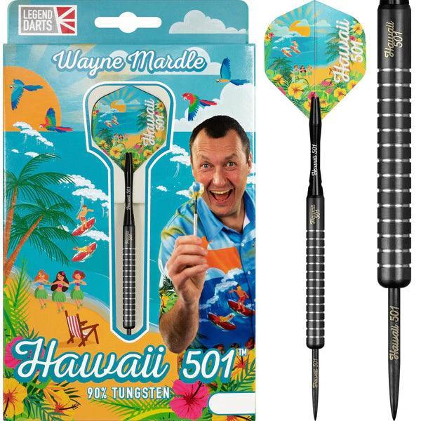 Legend Wayne Mardle - Hawaii 501 90% - Čierna - Sada Steel Šípok - Direct Darts - 1