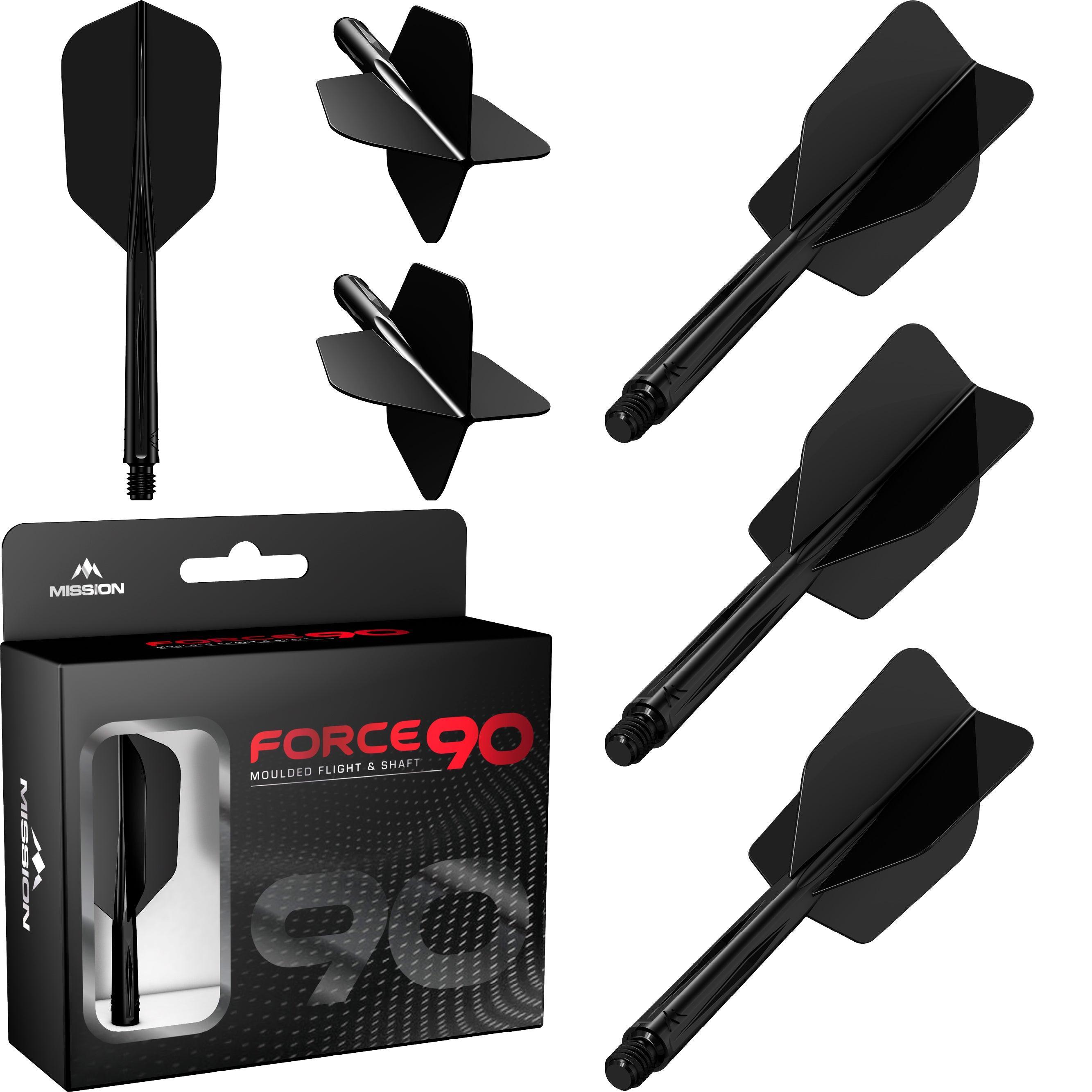 Mission - Force 90 Čierna - Slim - Letky/Násadka Na Šípky - Direct Darts - 3