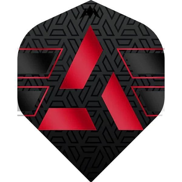 Mission - Hazard - Čierna & Červená - No2 - 100 Mikrón - Letky Na Šípky - Direct Darts - 1