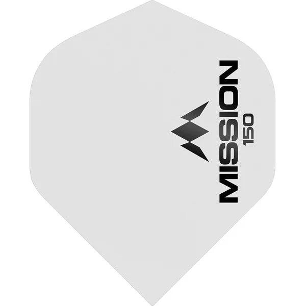 Mission - Logo 150 - Biela - No2 - 150 Mikrón - Letky Na Šípky - Direct Darts - 1