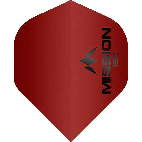 Mission - Logo 150 - Červená - No2 - 150 Mikrón - Letky Na Šípky - Direct Darts - 1