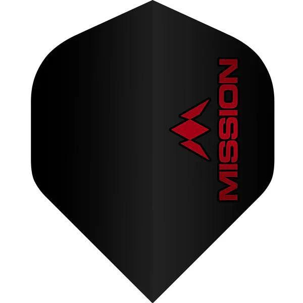 Mission - Logo - Červená - No2 - 100 Mikrón - Letky Na Šípky - Direct Darts - 1