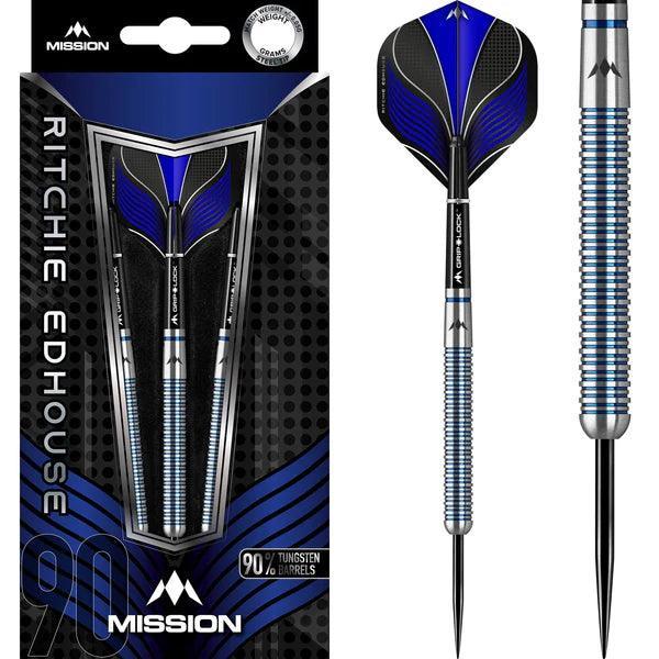 Mission - Ritchie Edhouse Modrá 90% - Sada Steel Šípok - Direct Darts - 1