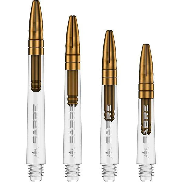 Mission - Sabre - Polykarbonát - Priehľadná - Zlatá Top - Násadka Na Šípky - Direct Darts - 1
