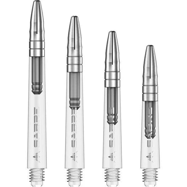 Mission - Sabre - Polykarbonát - Priehľadná - Strieborná Top - Násadka Na Šípky - Direct Darts - 1