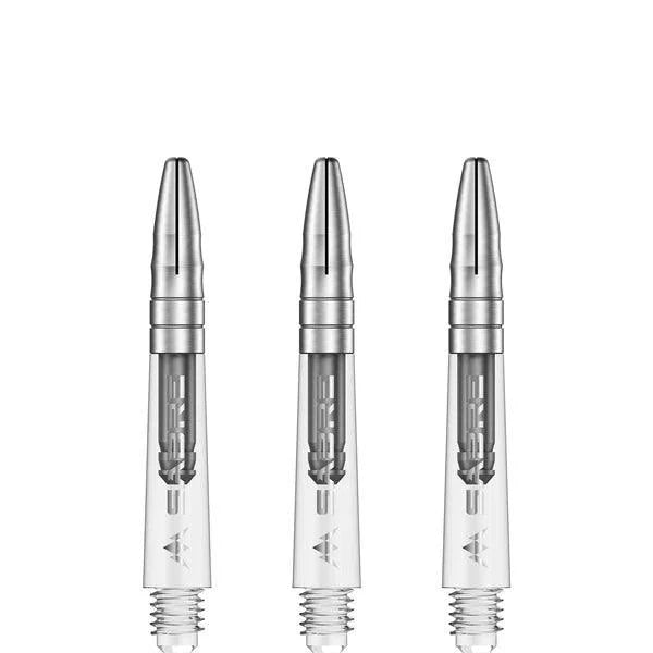Mission - Sabre - Polykarbonát - Priehľadná - Strieborná Top - Násadka Na Šípky - Direct Darts - 2