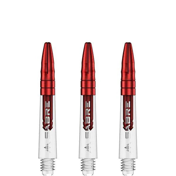 Mission - Sabre - Polykarbonát - Priehľadná - Červená Top - Násadka Na Šípky - Direct Darts - 2
