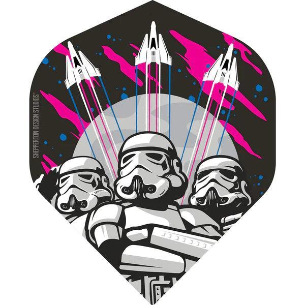 Original Stormtrooper - 3 Stormtroopers & 3 Space Crafts - No2 - 100 Micron - Letky Na Šípky - Direct Darts - 1
