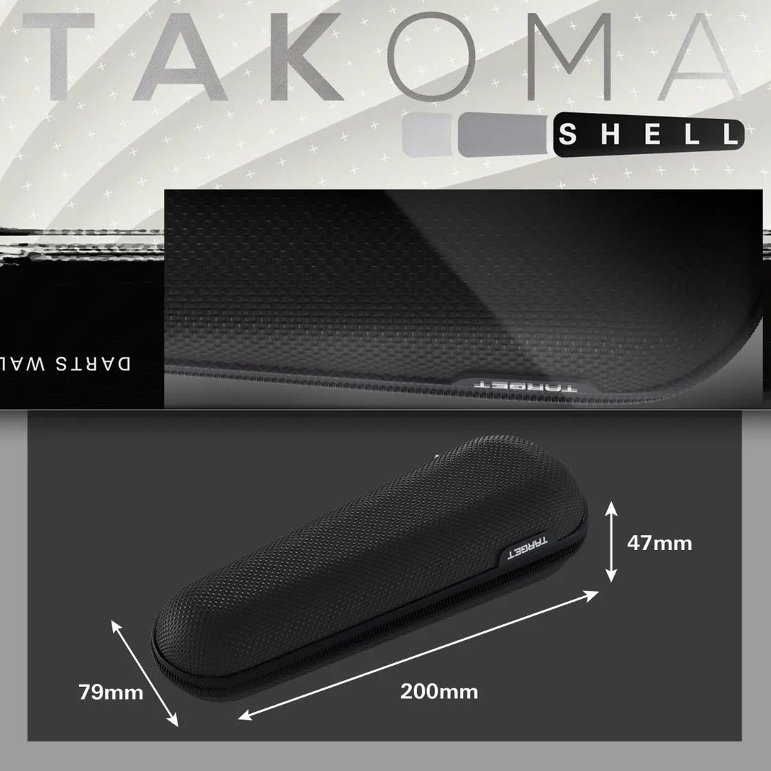 Target Japan - Takoma - Shell - Čierne - Puzdro Na Šípky - Direct Darts - 5