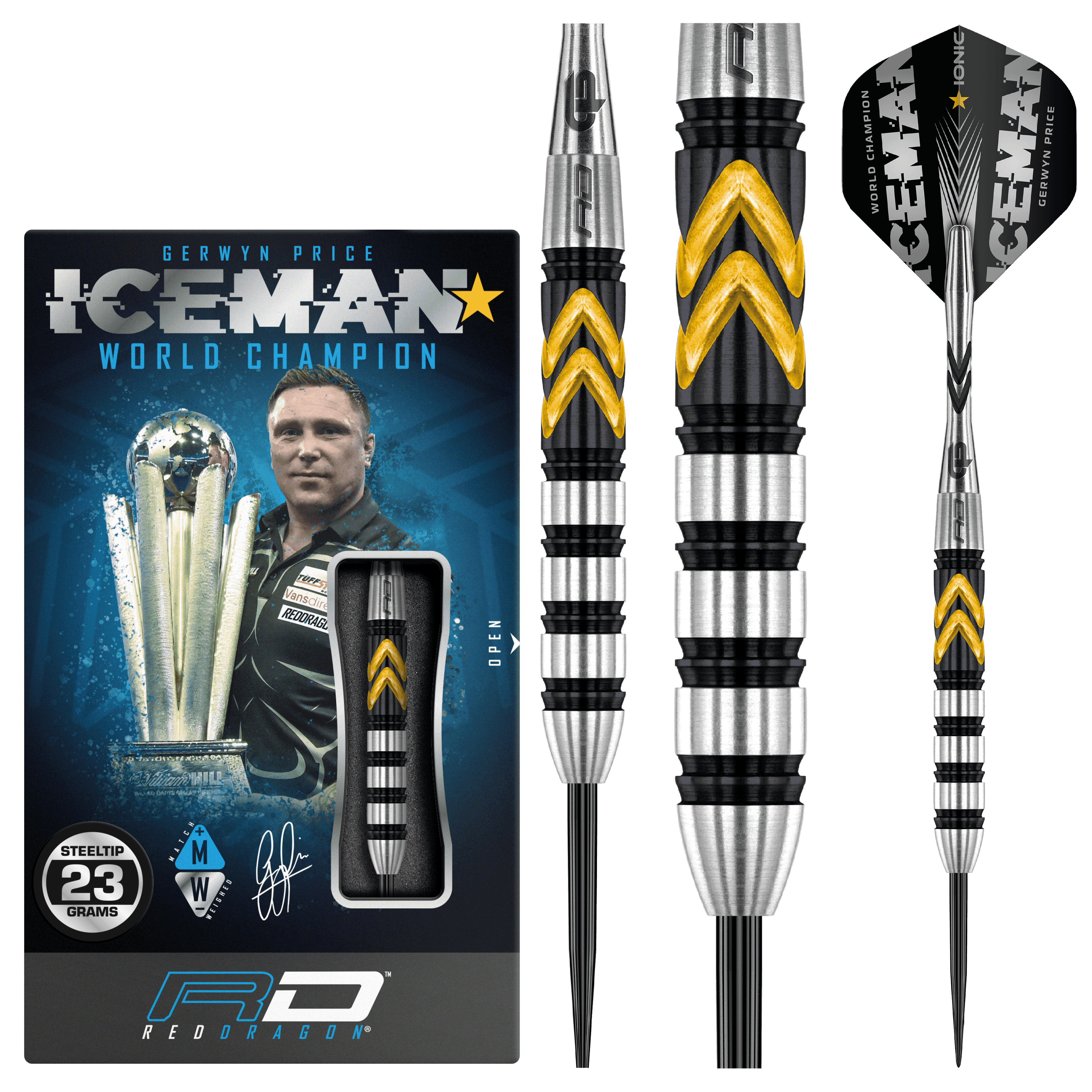 Red Dragon - Gerwyn Price Thunder Se 90% - Sada Steel Šípok - Direct Darts - 2