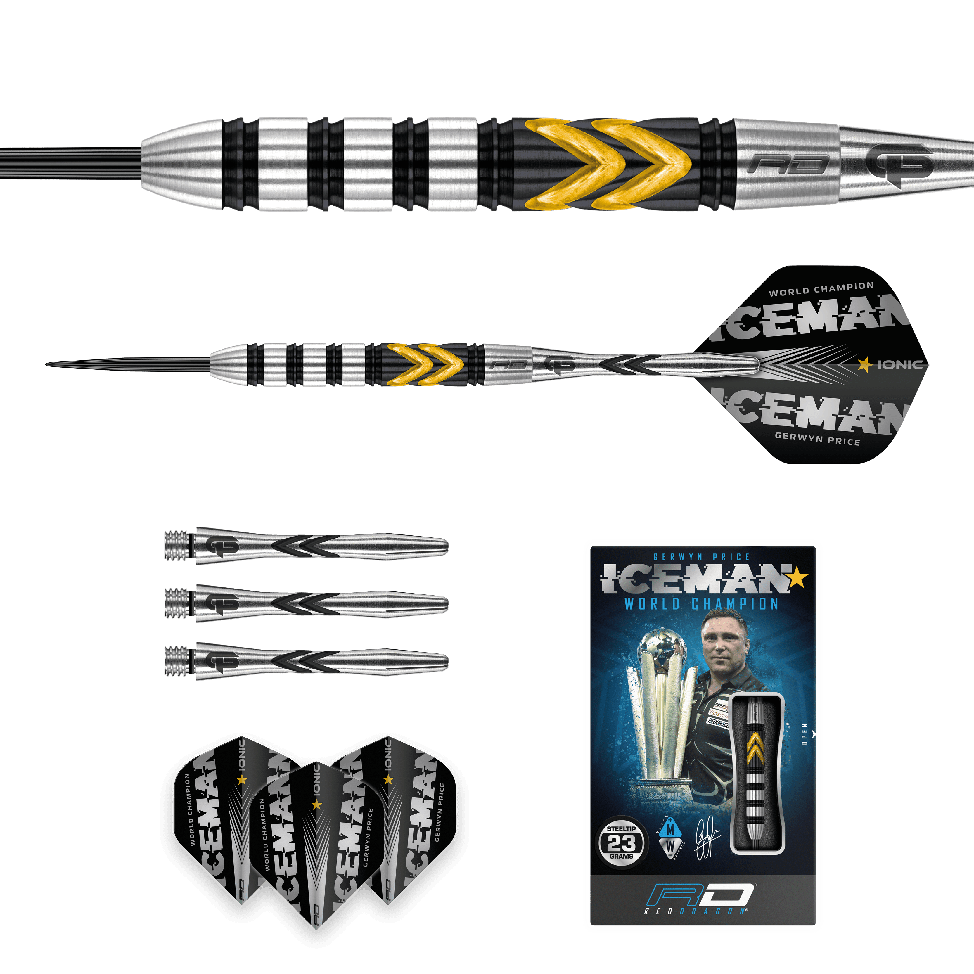 Red Dragon - Gerwyn Price Thunder Se 90% - Sada Steel Šípok - Direct Darts - 5