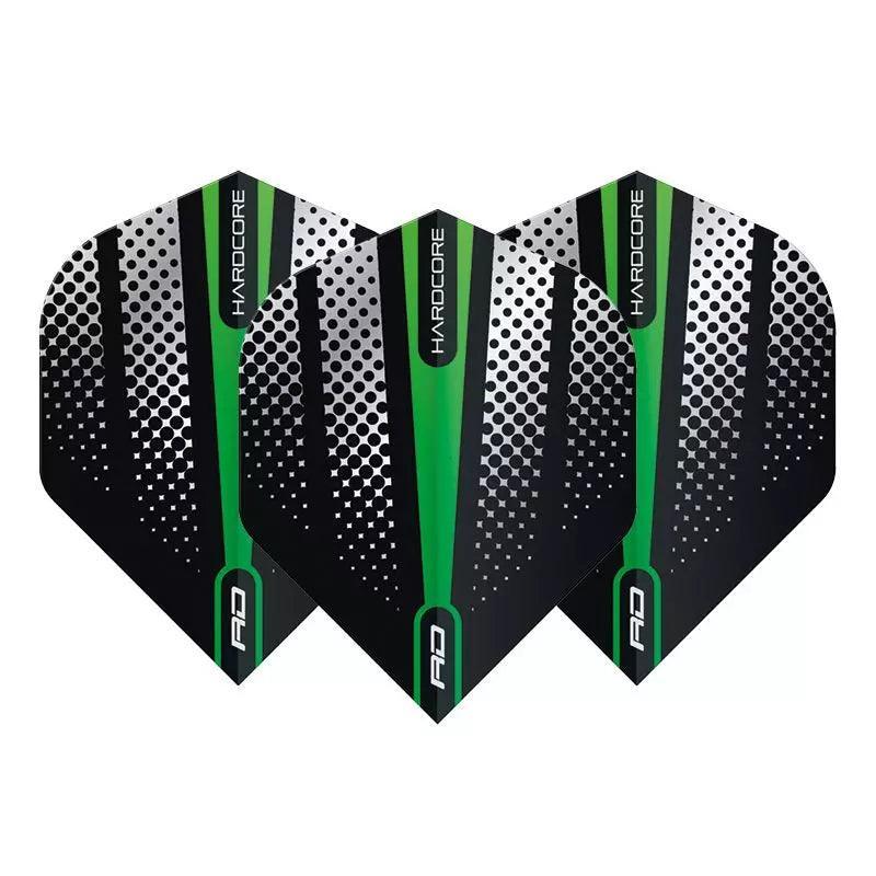 Red Dragon - Hardcore Radical Zelená Flash - 100 Mikrón - Letky Na Šípky - Direct Darts - 1