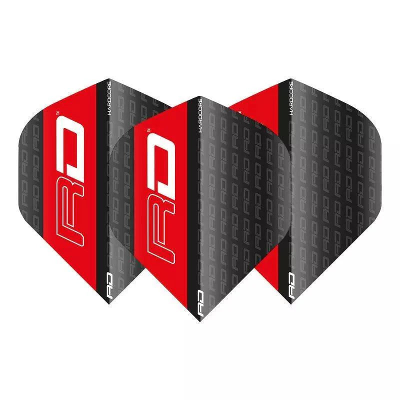 Red Dragon - Hardcore Xt Čierna & Červená - 100 Mikrón - Letky Na Šípky - Direct Darts - 1