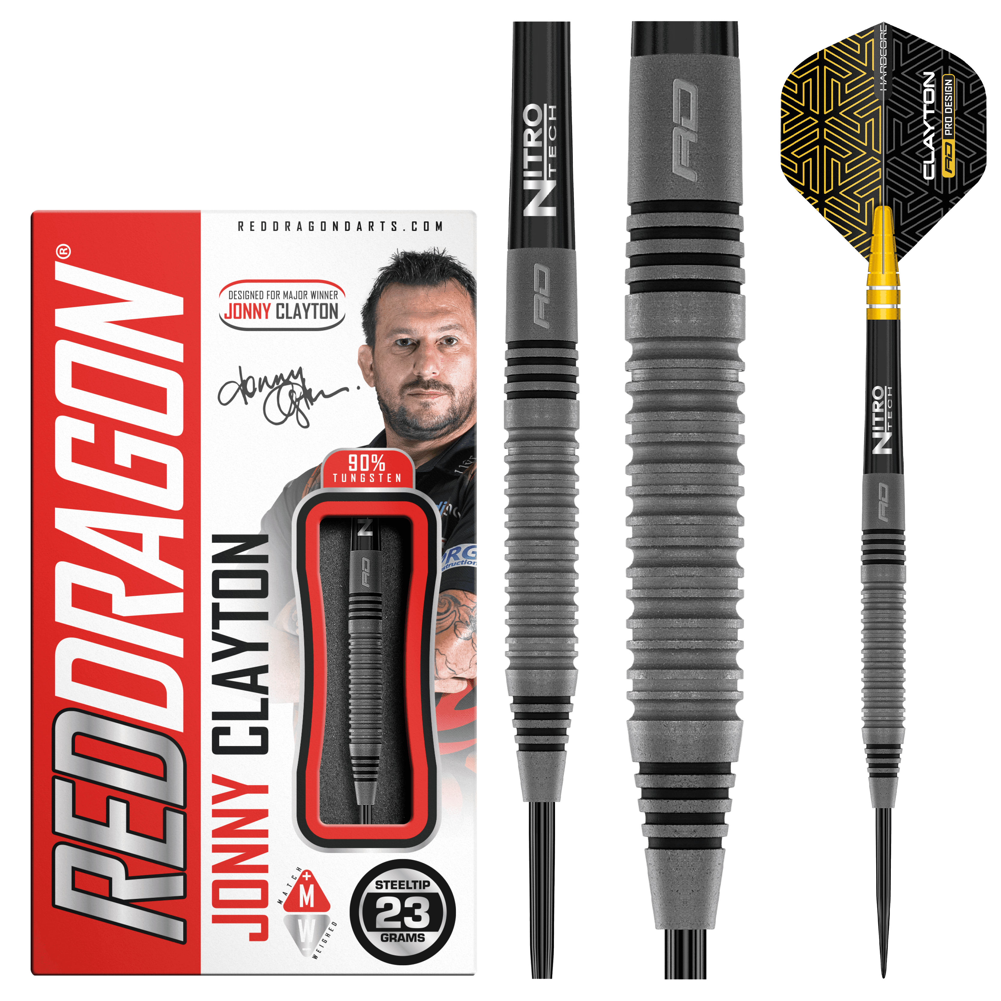 Red Dragon - Jonny Clayton Oxide Edition 90% - Sada Steel Šípok - Direct Darts - 2
