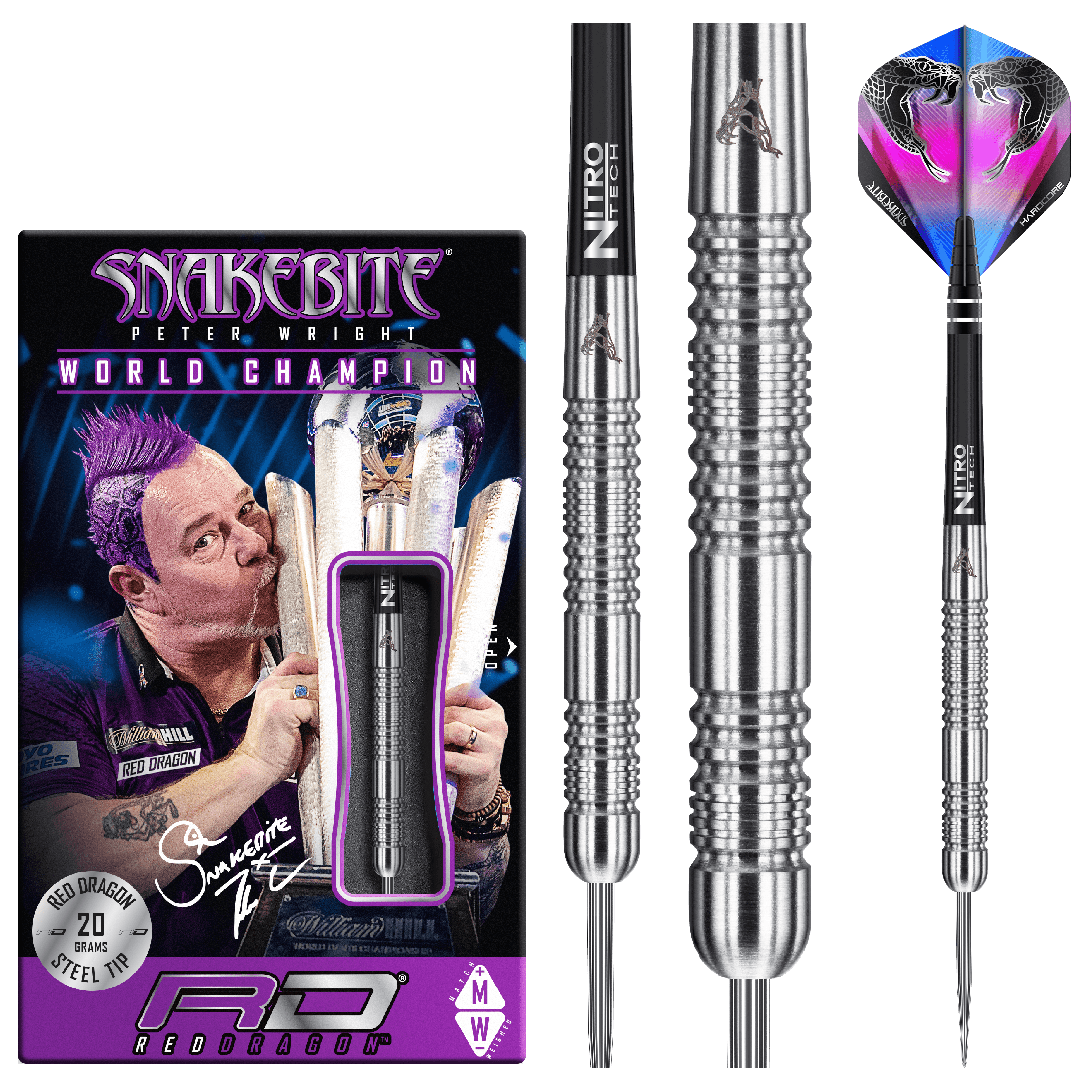 Red Dragon - Peter Wright Euro 11 90% - Sada Steel Šípok - Direct Darts - 2
