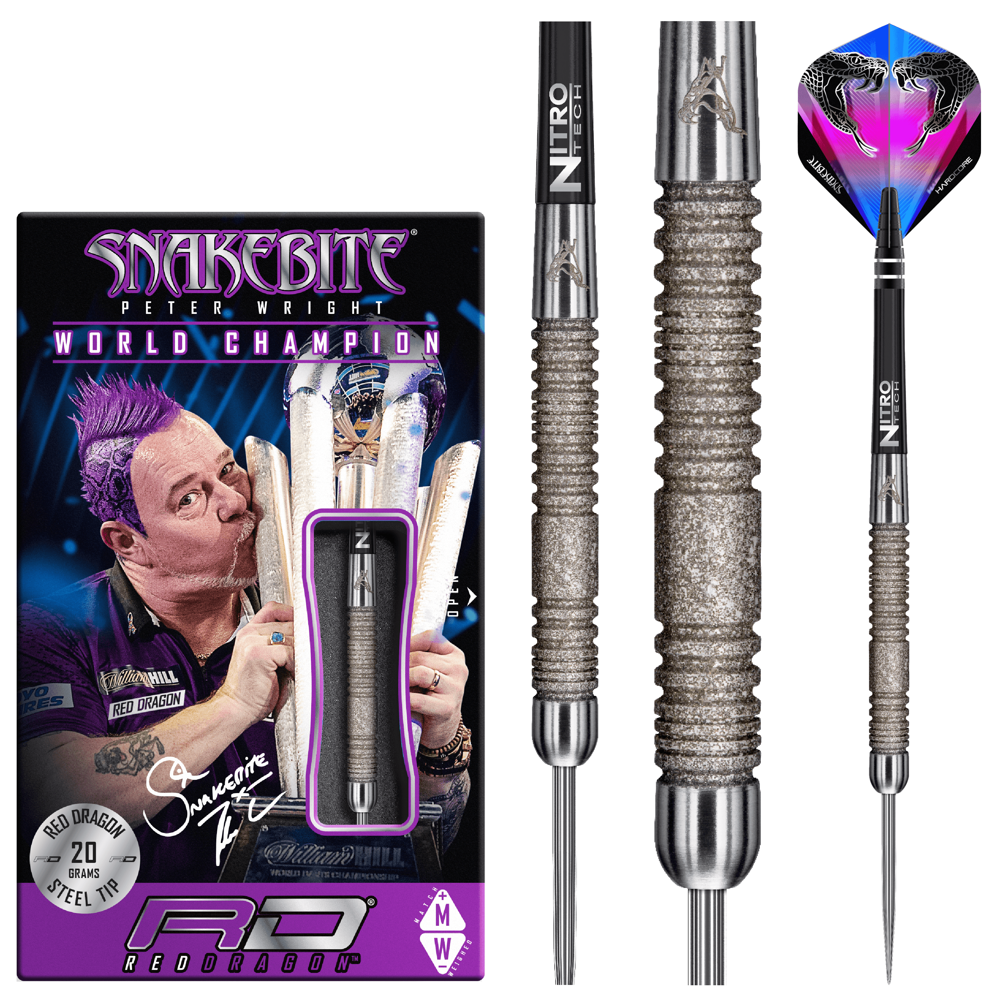Red Dragon - Peter Wright Euro 11 Element 90% - Sada Steel Šípok - Direct Darts - 2