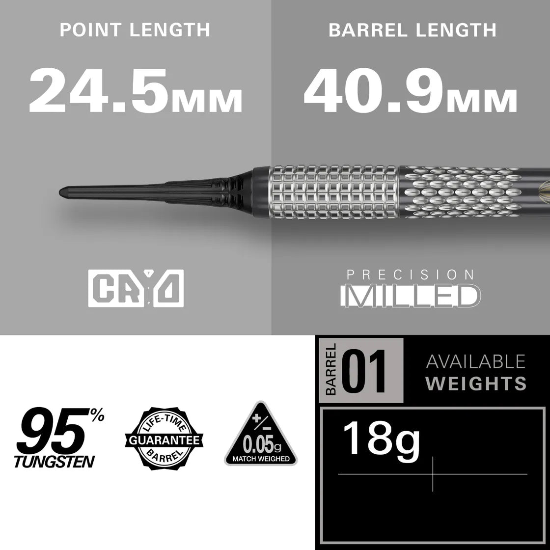 Target - Stephen Bunting G5 Void - 95% - Soft Šípky  - Direct Darts - 3