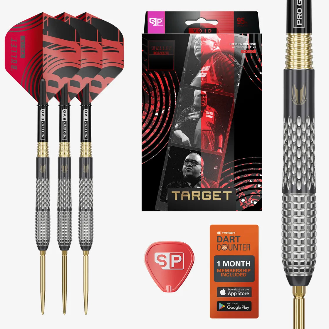 Target - Stephen Bunting G5 - Void - 95% - Steel Šípky - Direct Darts - 1