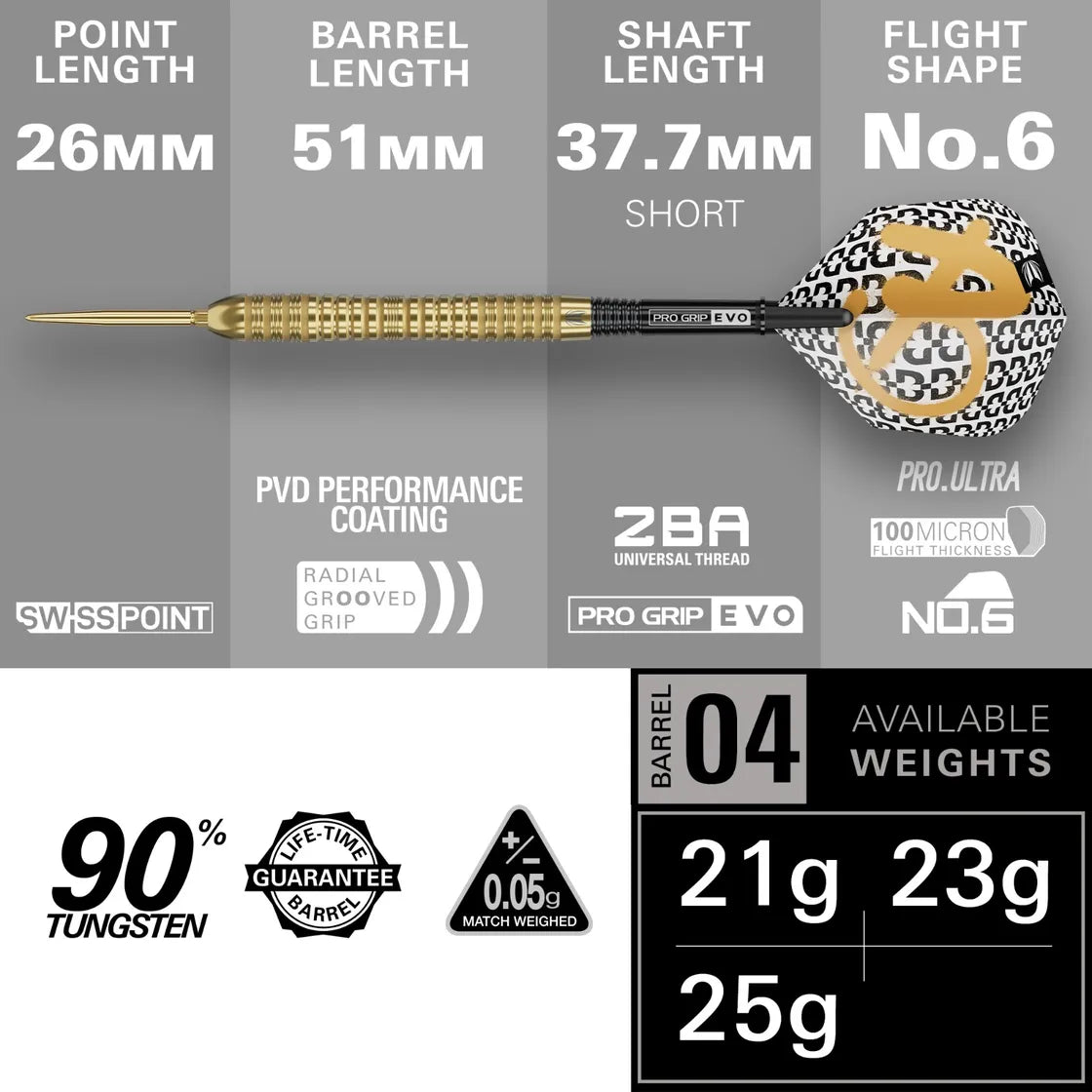 Target - Bolide Envy 04 - 90% - Steel Šípky - Direct Darts - 2