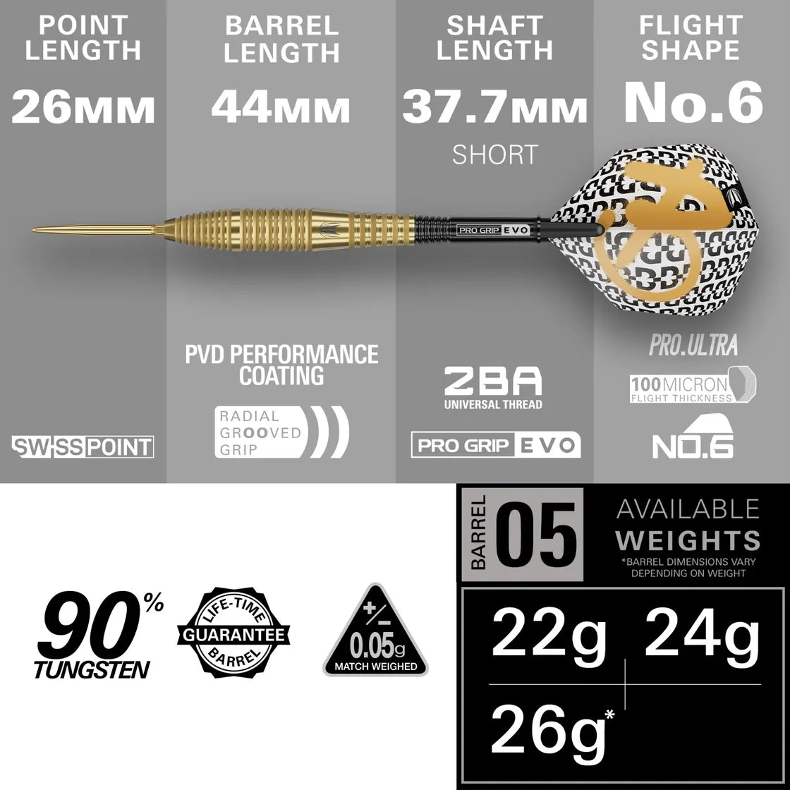 Target - Bolide Envy 05 - 90% - Steel Šípky - Direct Darts - 2