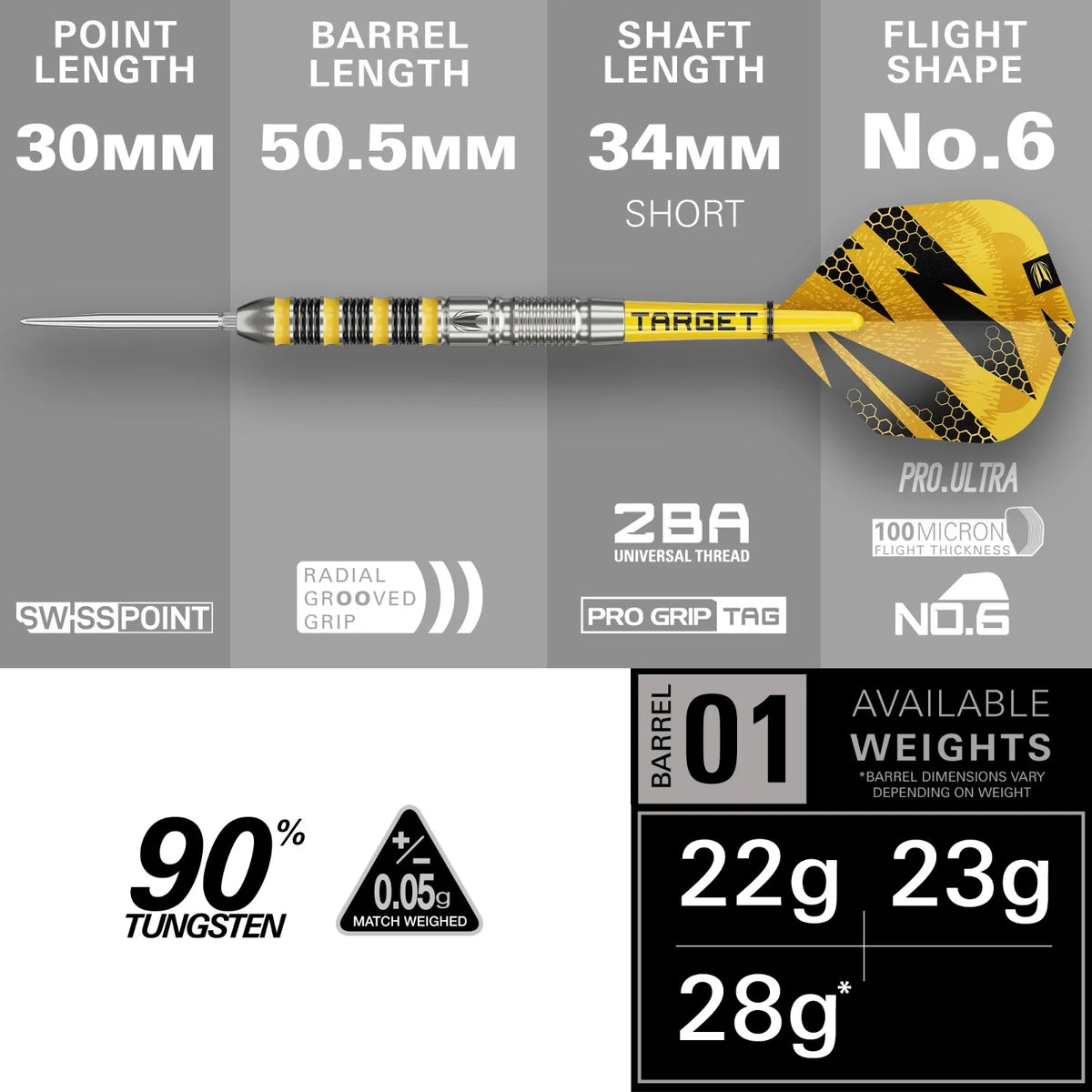 Target - Buzz Sp01 - 90%  - Steel Šipky - Direct Darts - 2