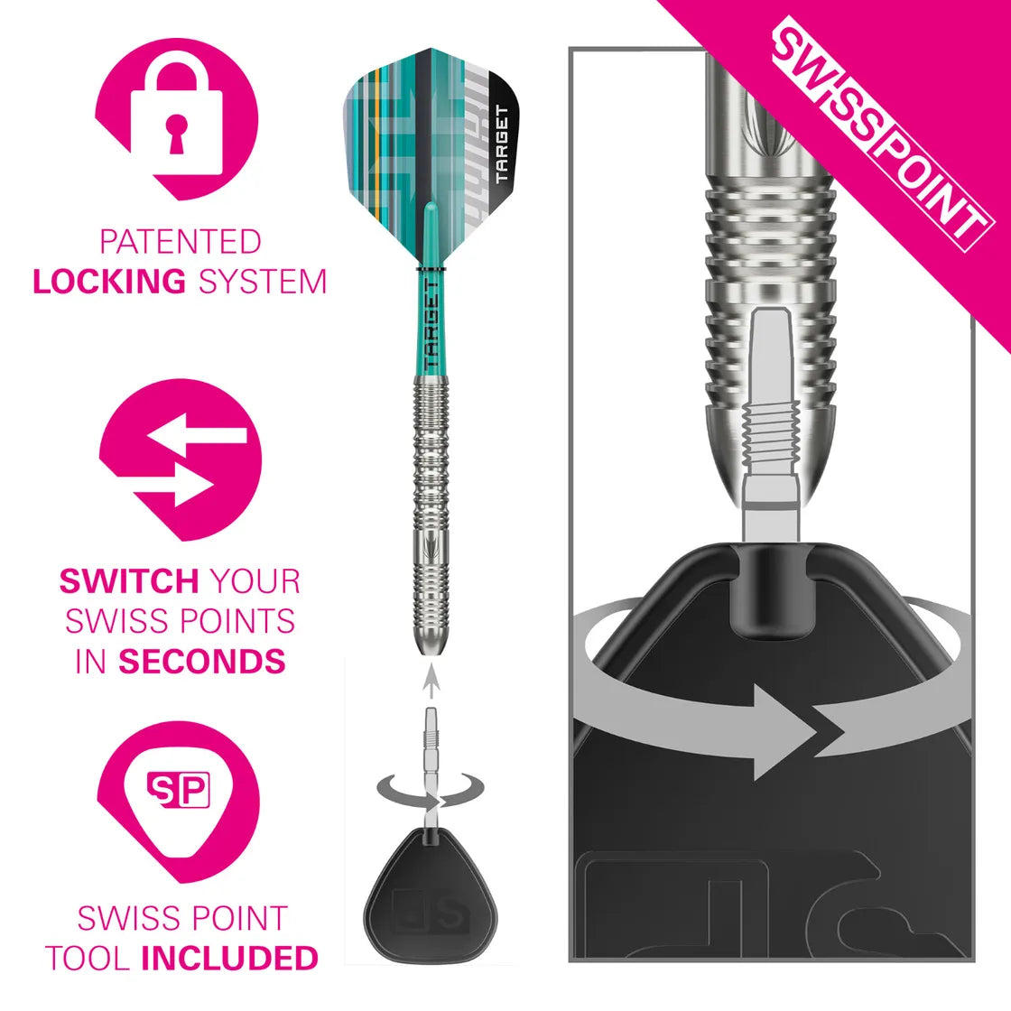 Target - Hydro 01 - 90% - Steel Šípky - Direct Darts - 4