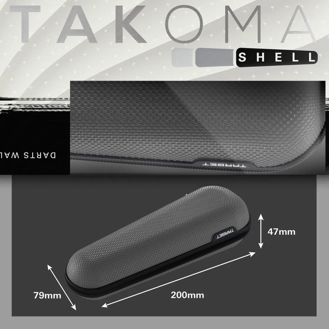 Target Japan - Takoma - Shell - Sivé - Puzdro Na Šípky - Direct Darts - 5
