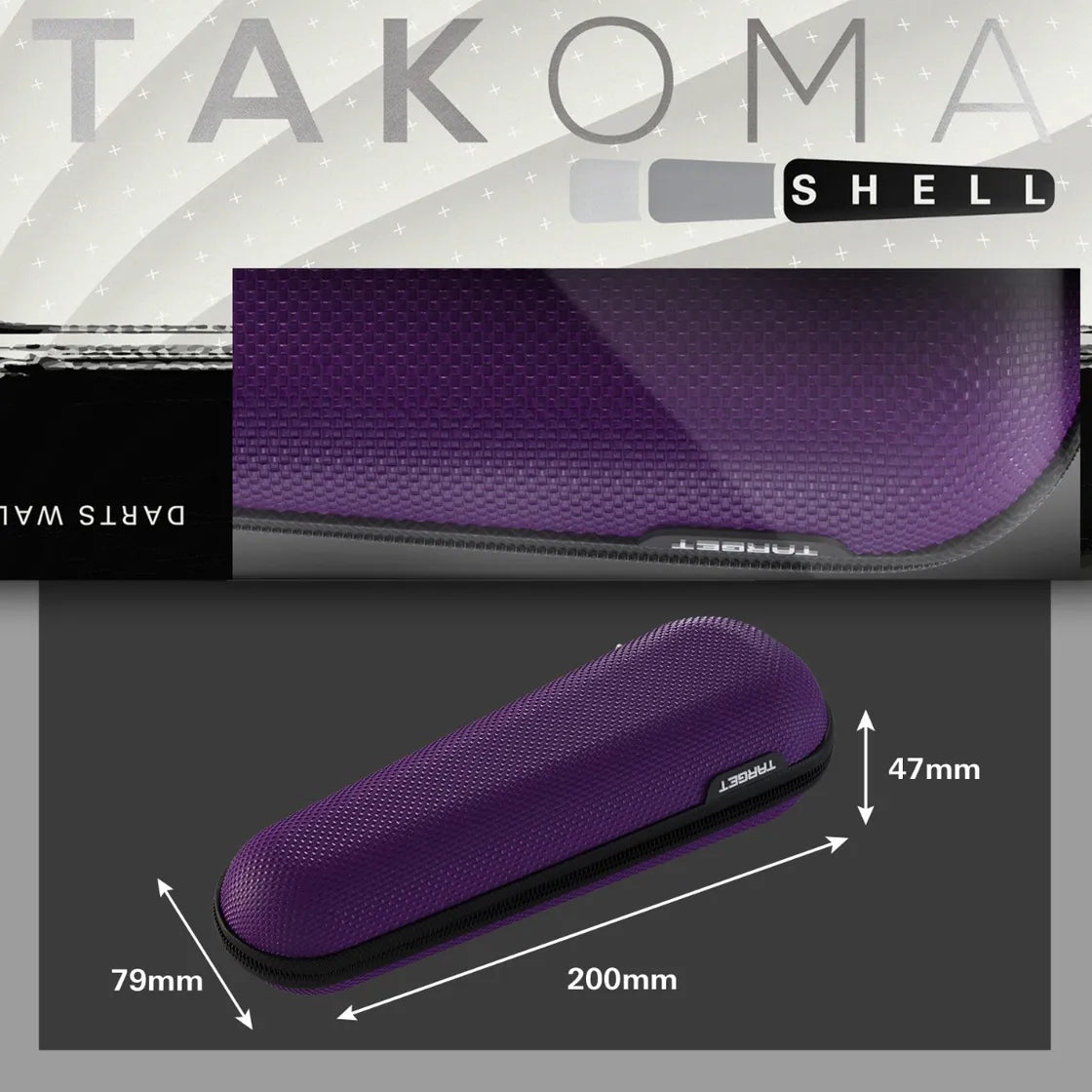 Target Japan - Takoma - Shell - Fialové - Puzdro Na Šípky - Direct Darts - 5