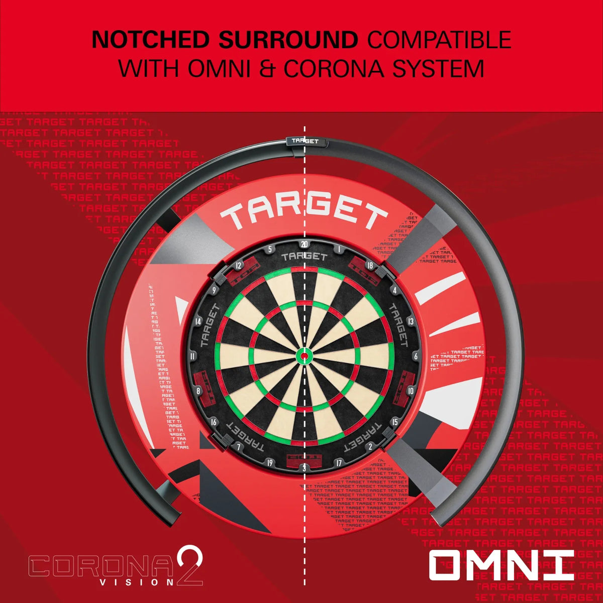 Target - Red Patterned Notched - Ochrana K Terčom - Direct Darts - 2